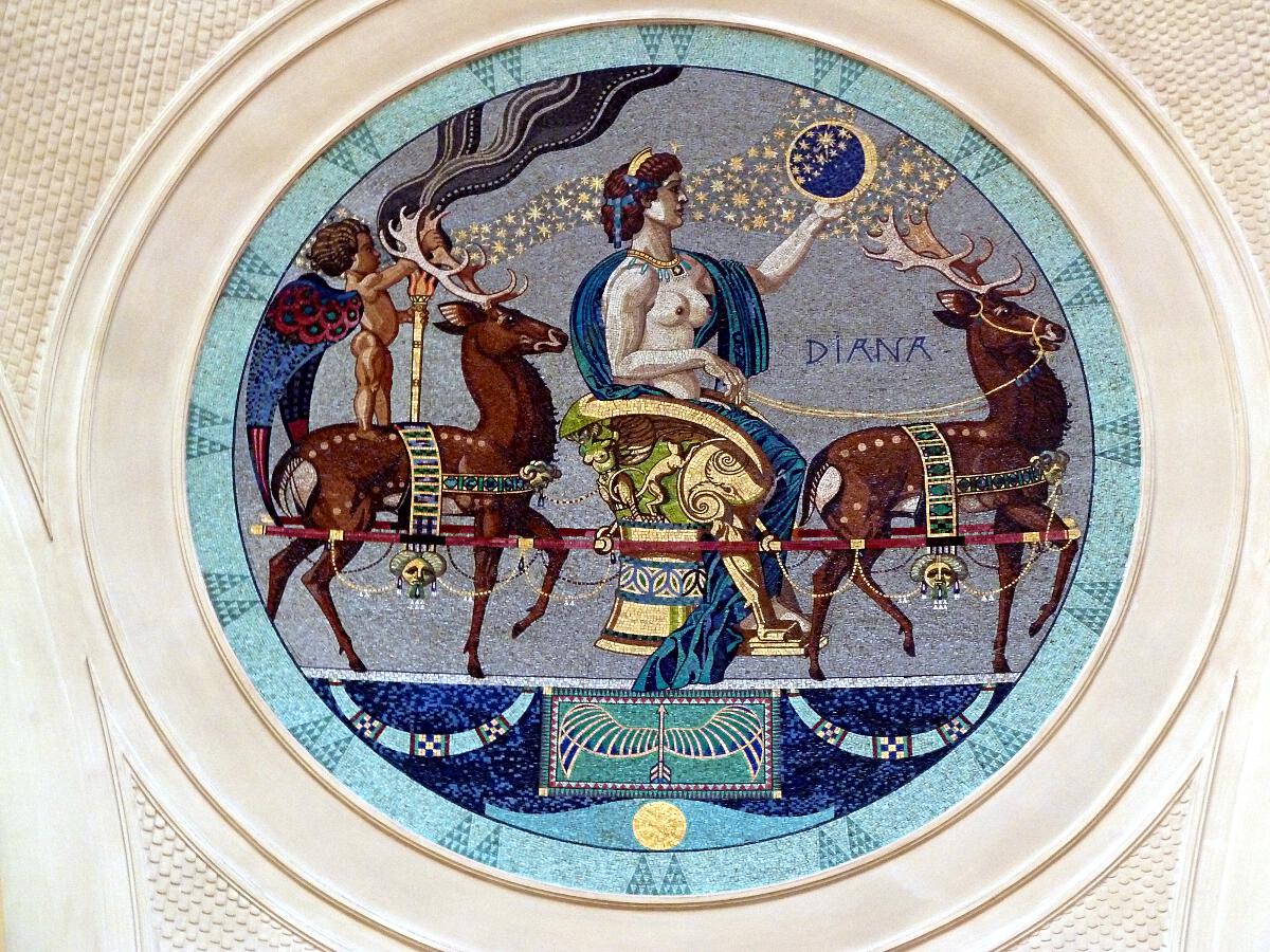 Kurhaus (1905-07) - Mosaikmedaillon der Gttin Diana