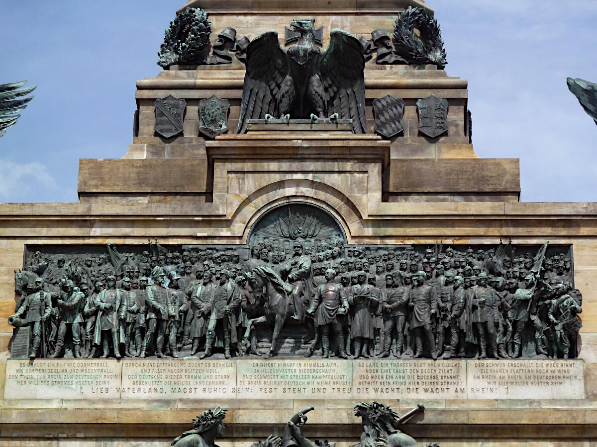 Niederwalddenkmal (1883) - Hauptrelief mit Knig Wilhelm von Preuen