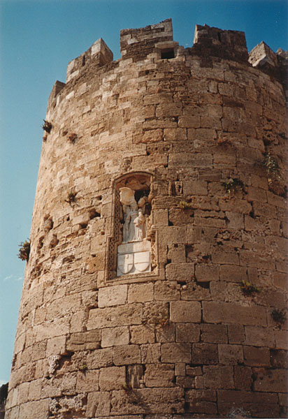 Rhodos-Stadt - Turm in der Stadtmauer