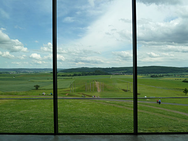 Arch�ologischer Park Keltenwelt - Blick aus dem Panoramafenster Museum